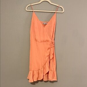 Peach Wrap Dress